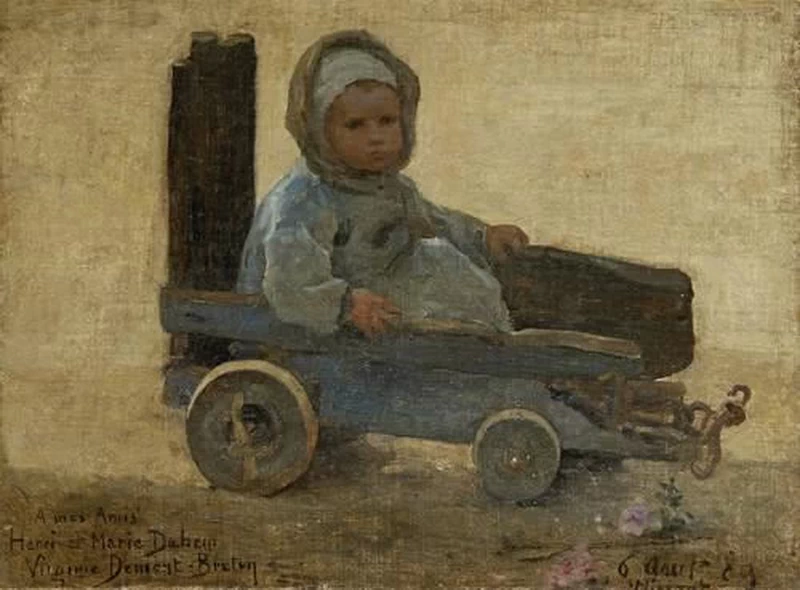 Studio di un bambino in un carro